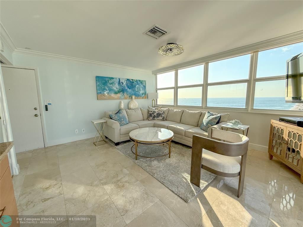 Living area with ocean views