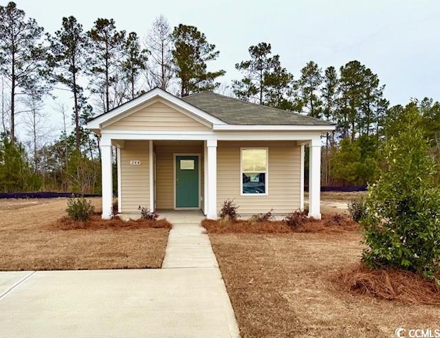 View of front of home with covered porch