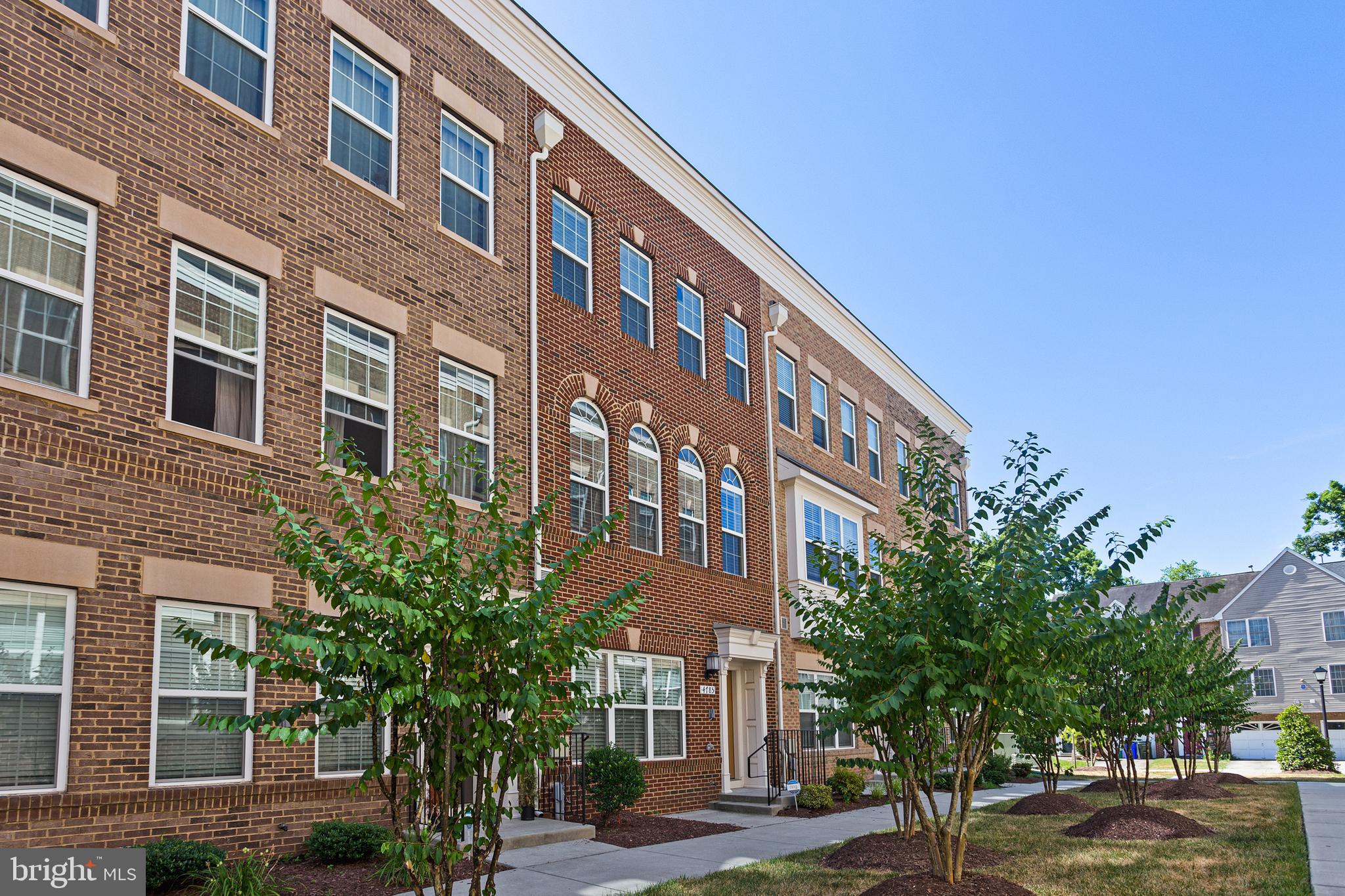 a front view of a building