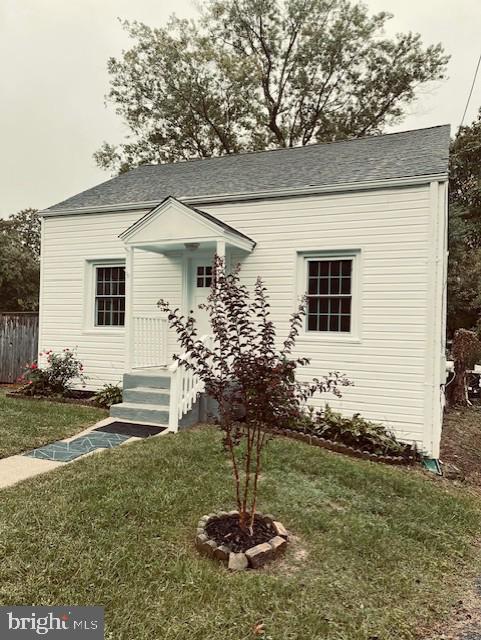 a house view with a garden space