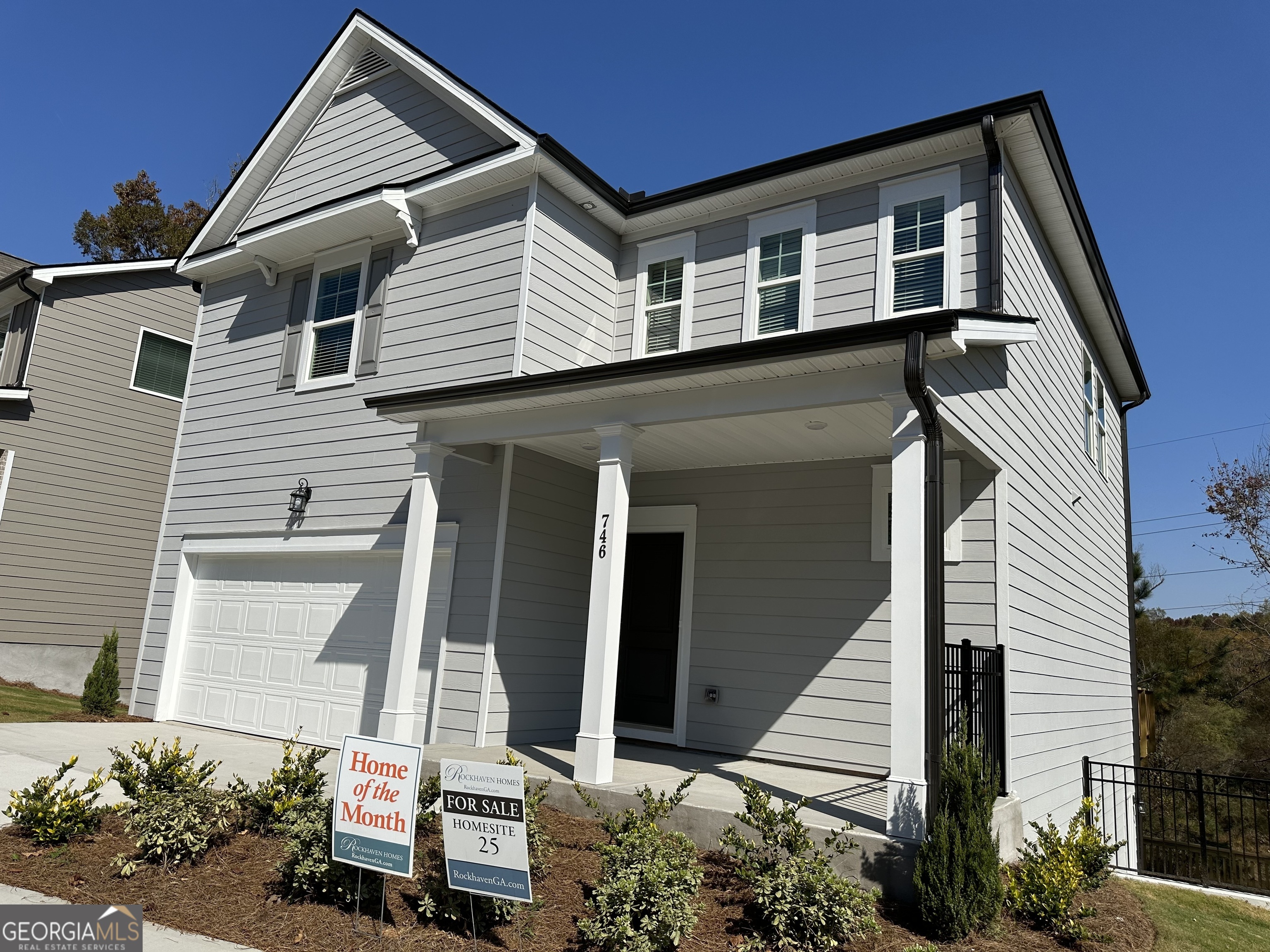 a front view of a house