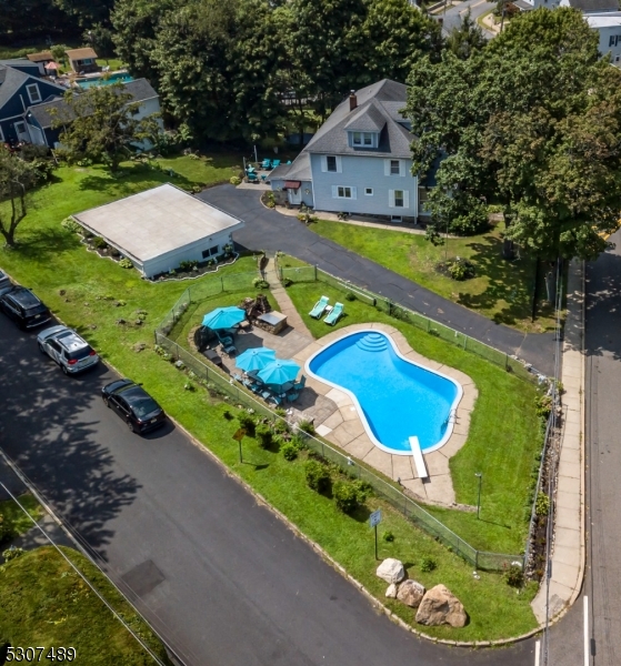 an aerial view of a house having outdoor space