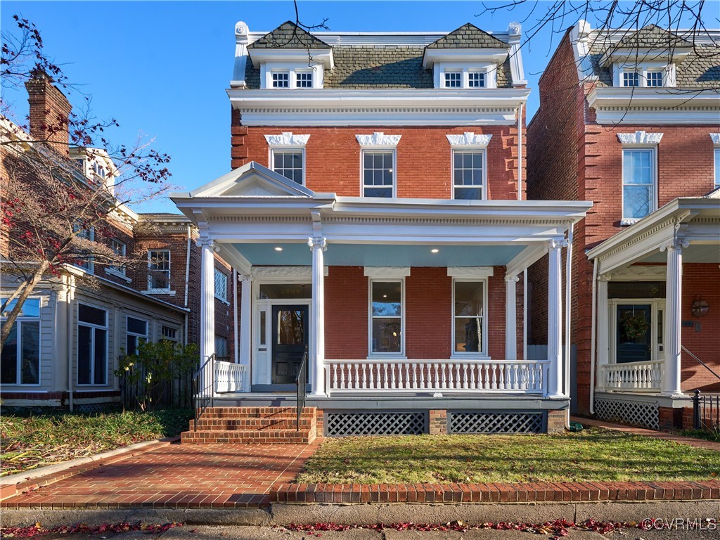 Colonial Revival with full covered porch