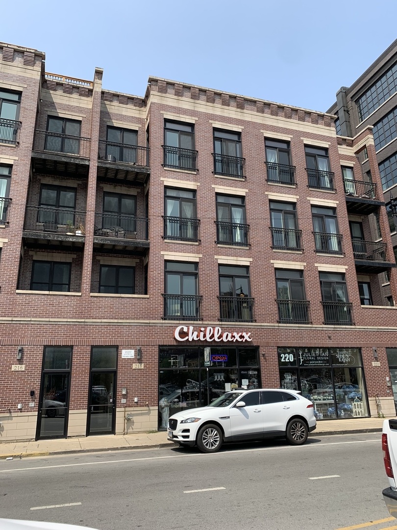 a car parked in front of a building