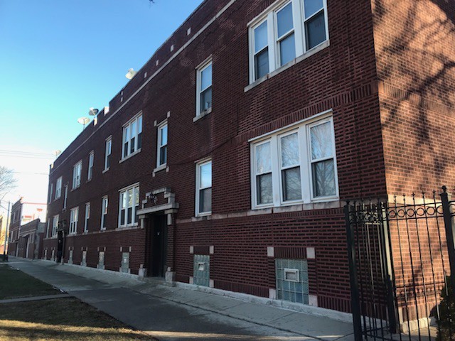 a front view of a building