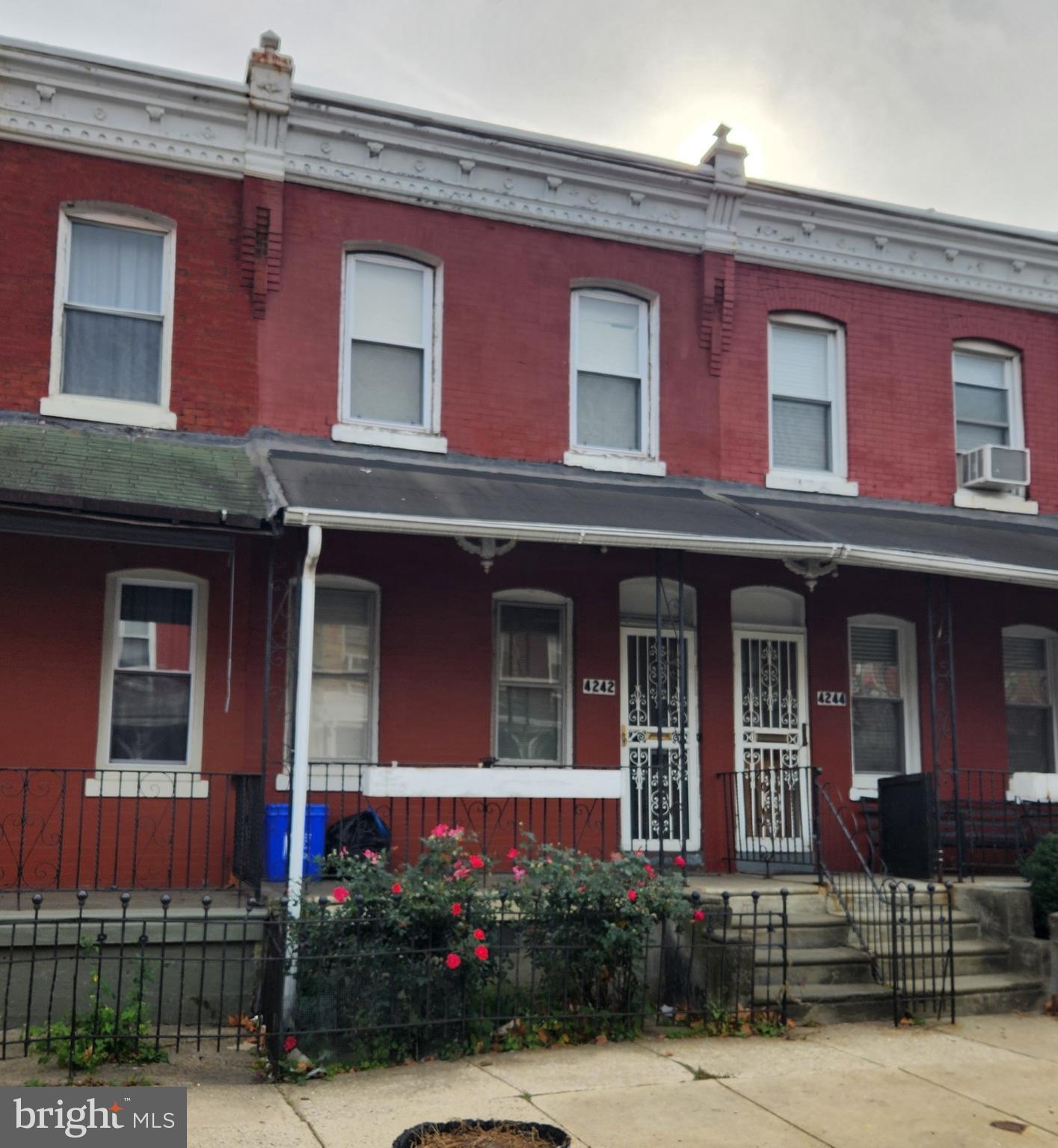 a front view of a house