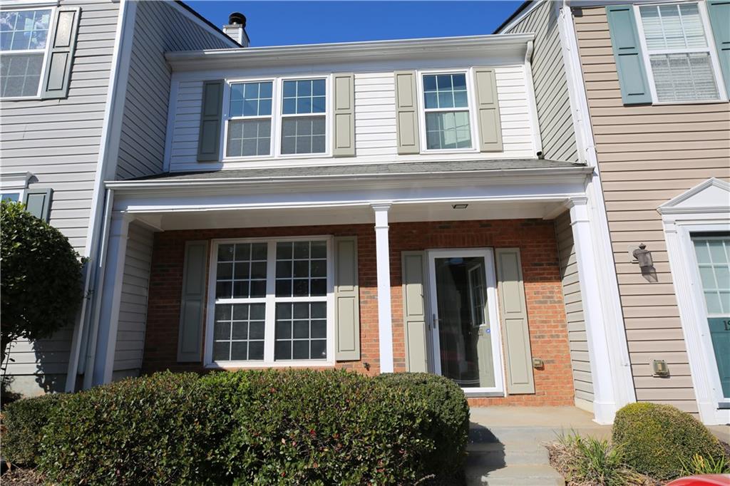 front view of a brick house