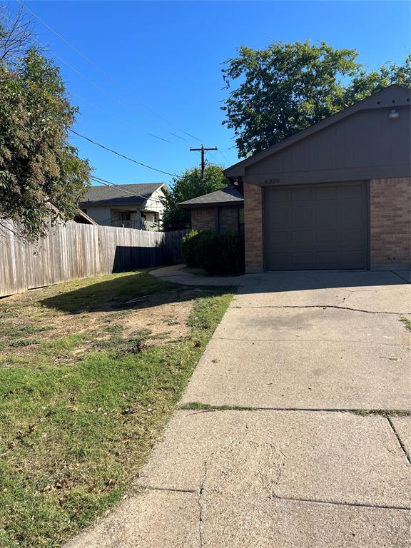 a backyard of a house