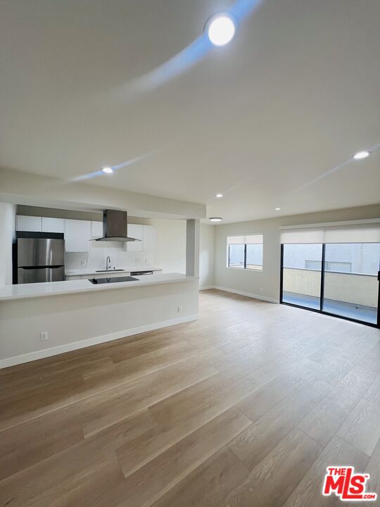 a view of kitchen and kitchen island