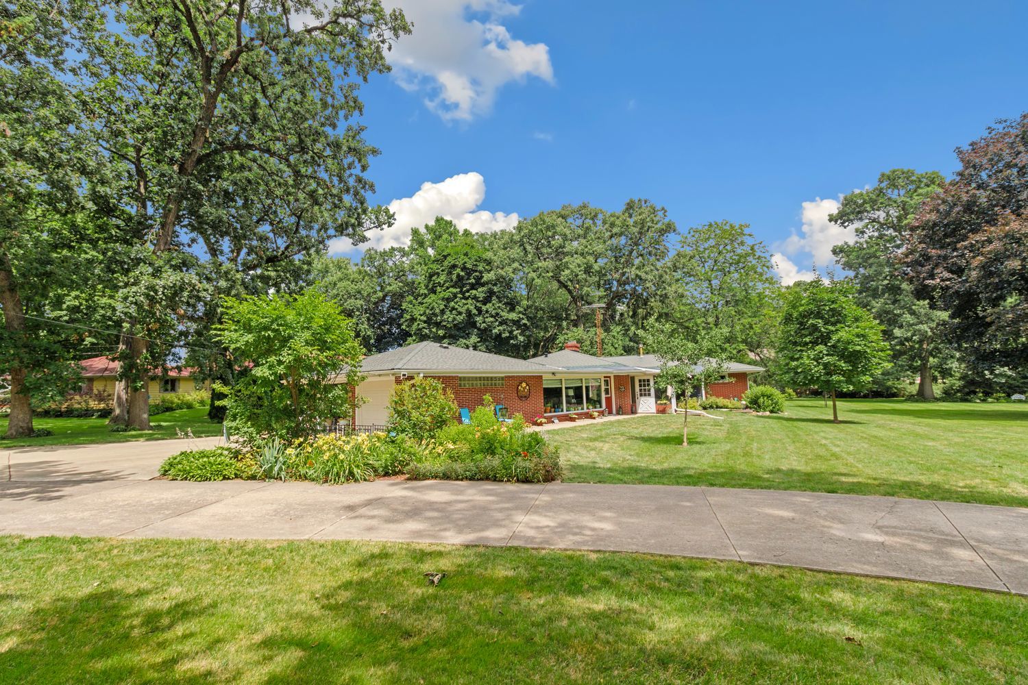 a view of an outdoor space and a yard