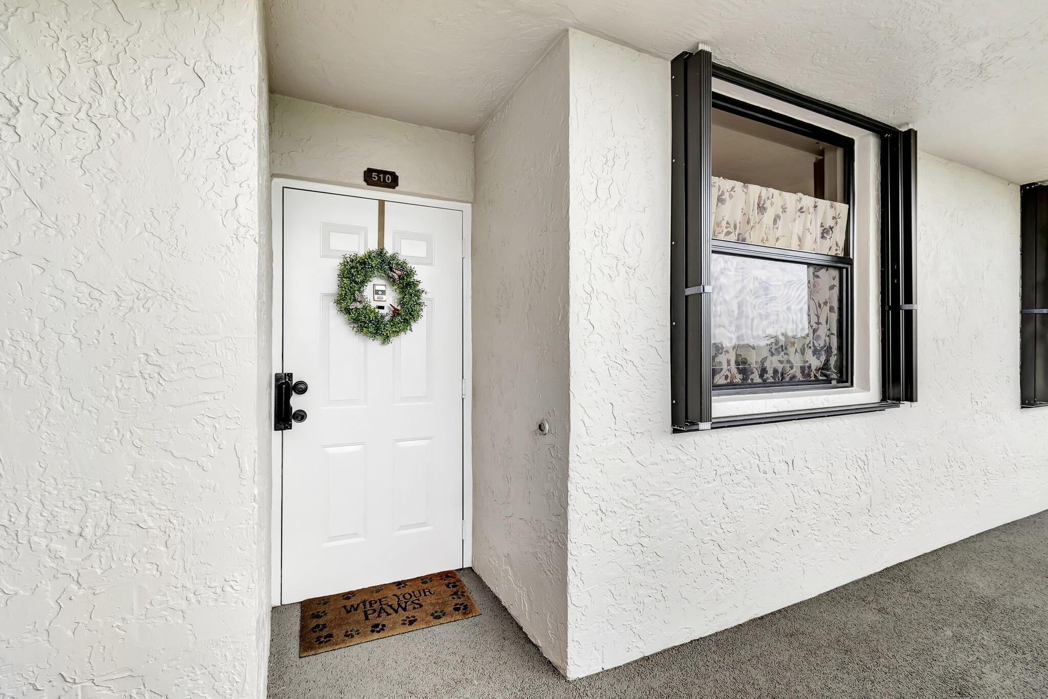 a view of an entryway door