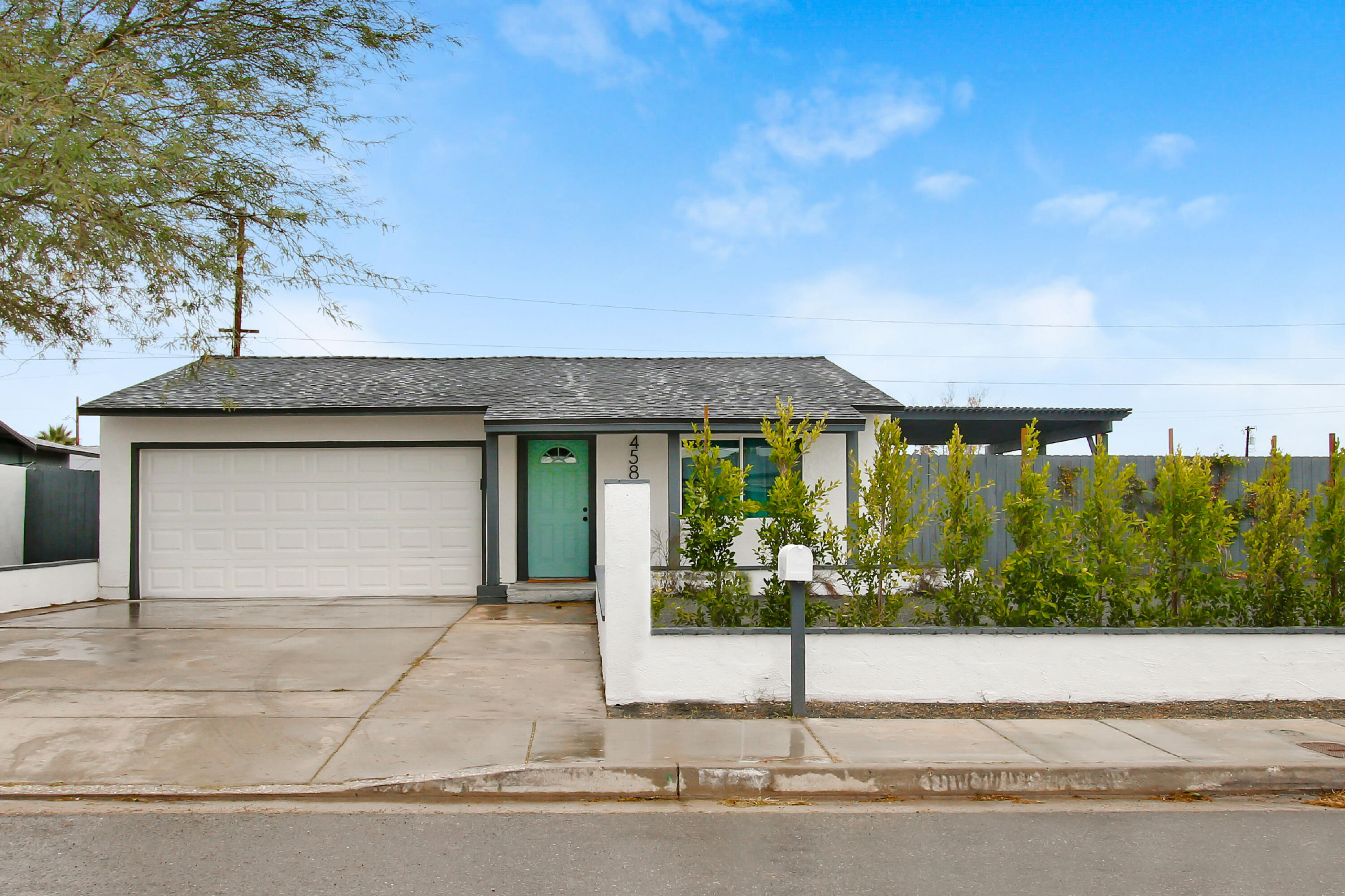 a front view of a house