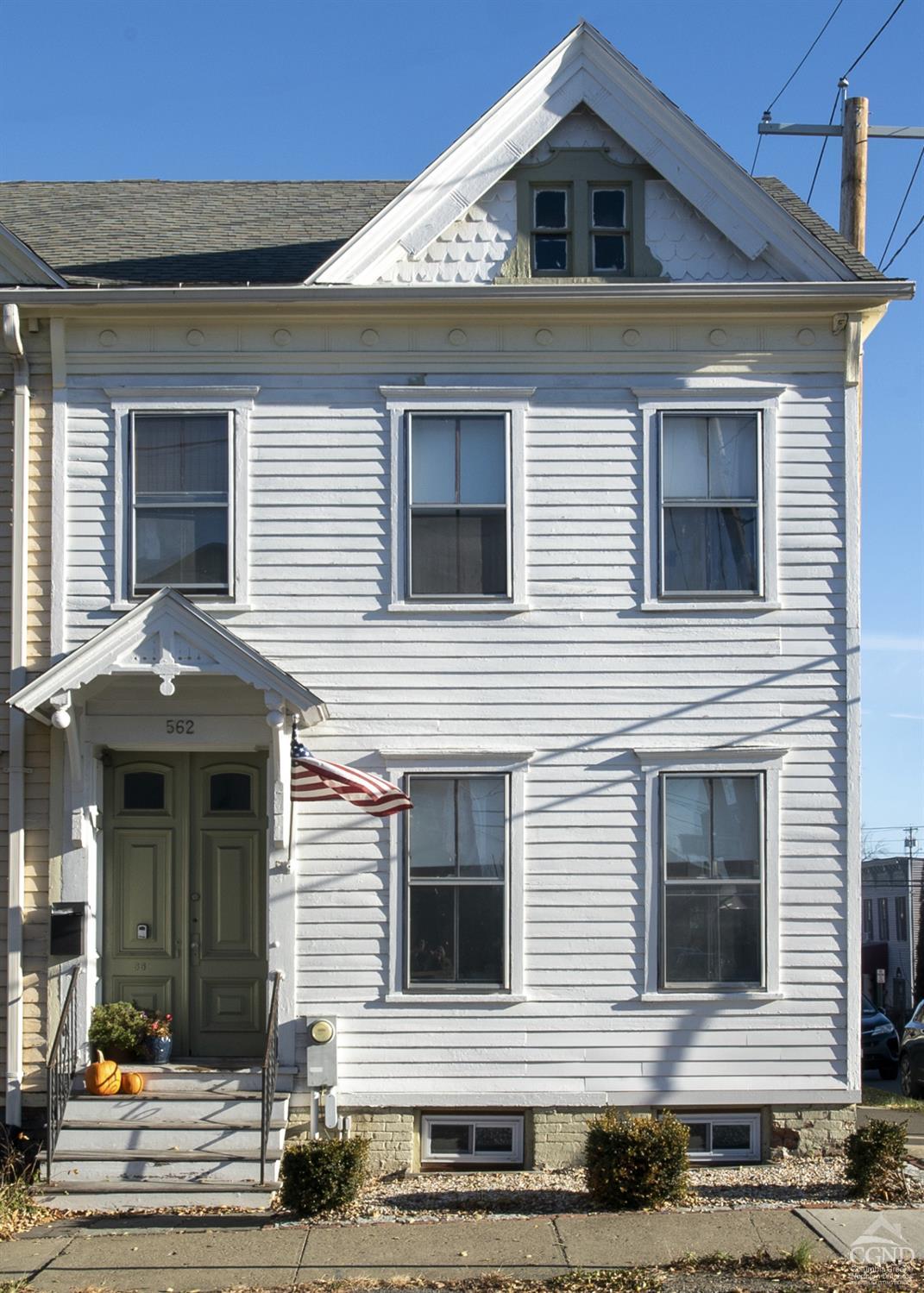 a front view of a house