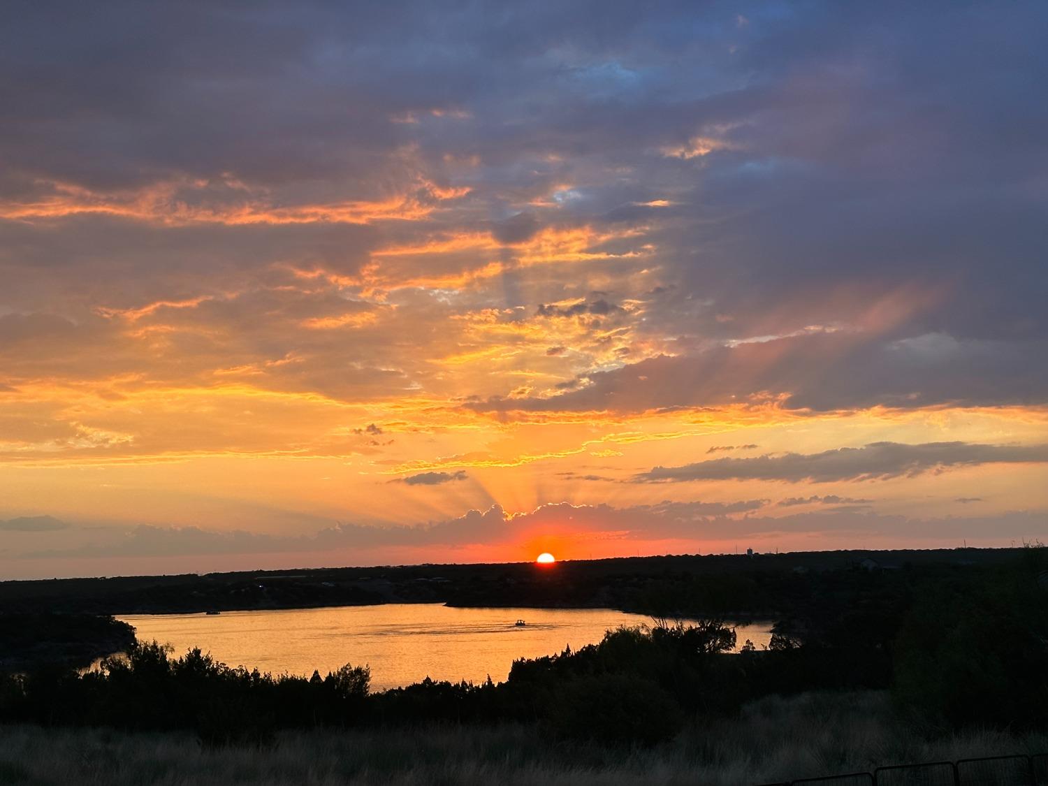 a view of sunset