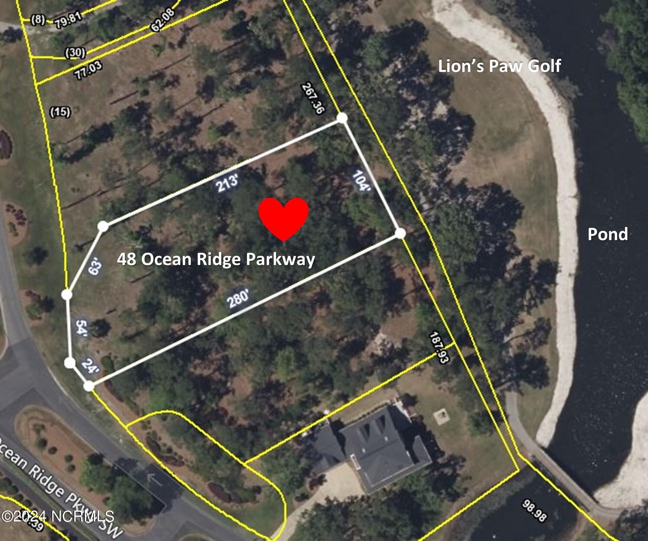 48 Ocean Ridge Pkwy Aerial Map