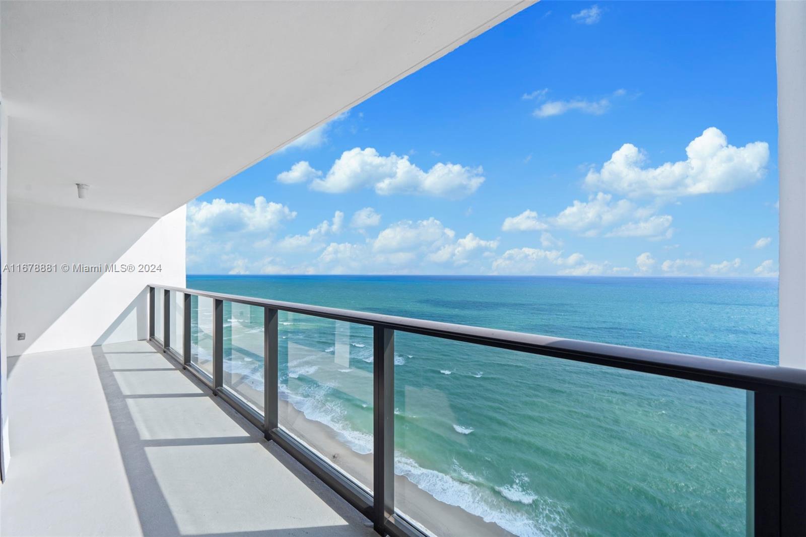 a view of balcony with yard