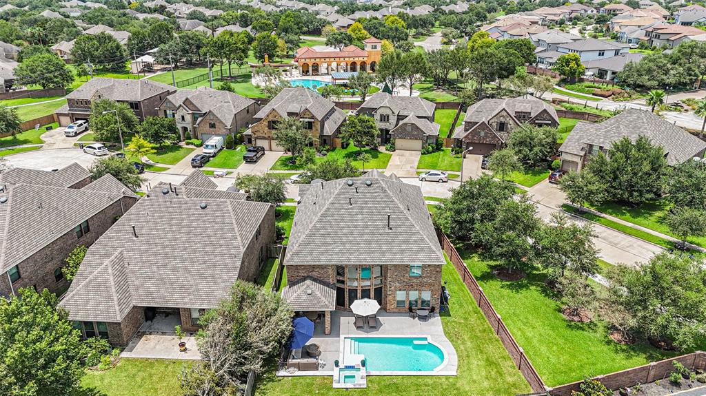 an aerial view of multiple house