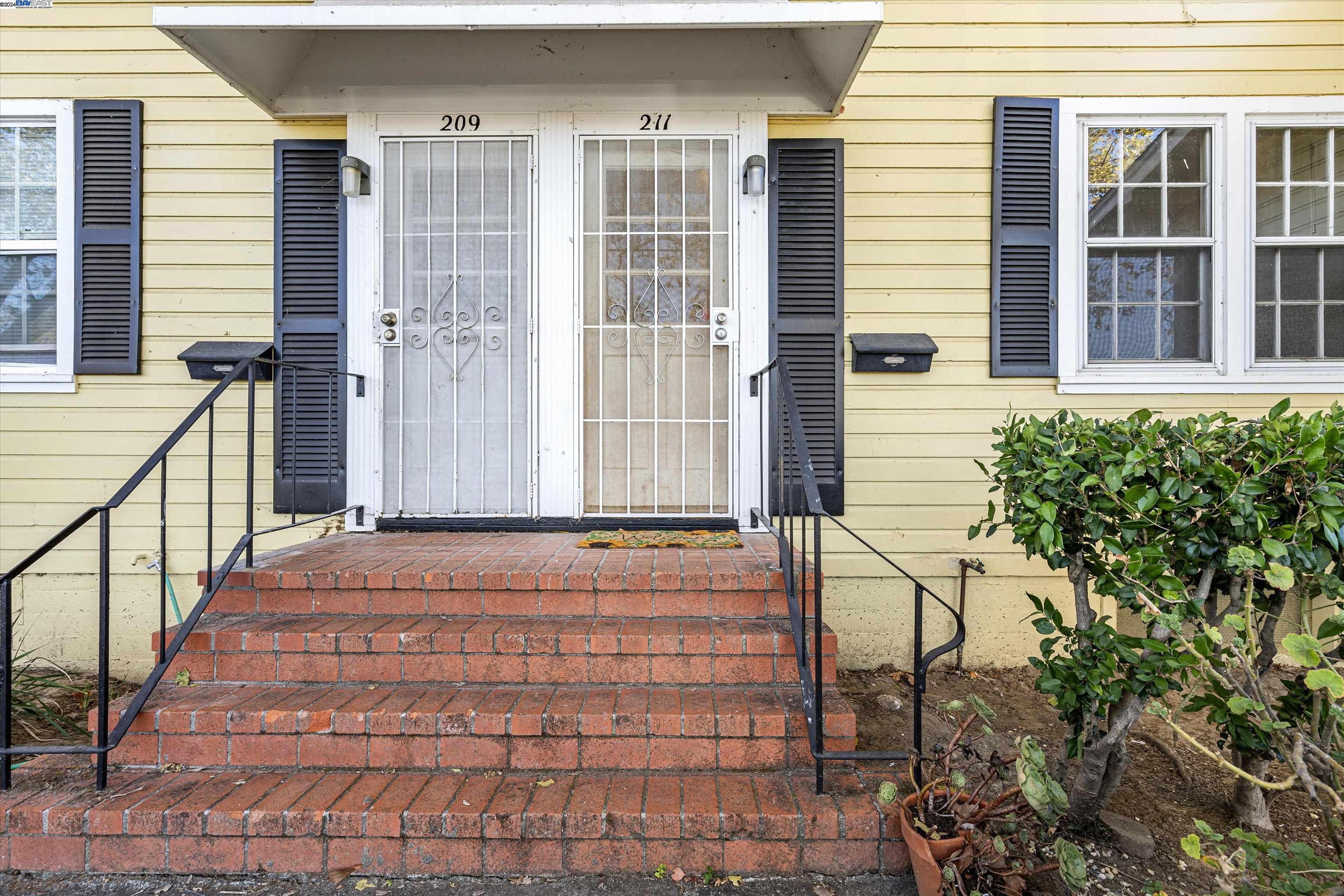 a view of front door of house