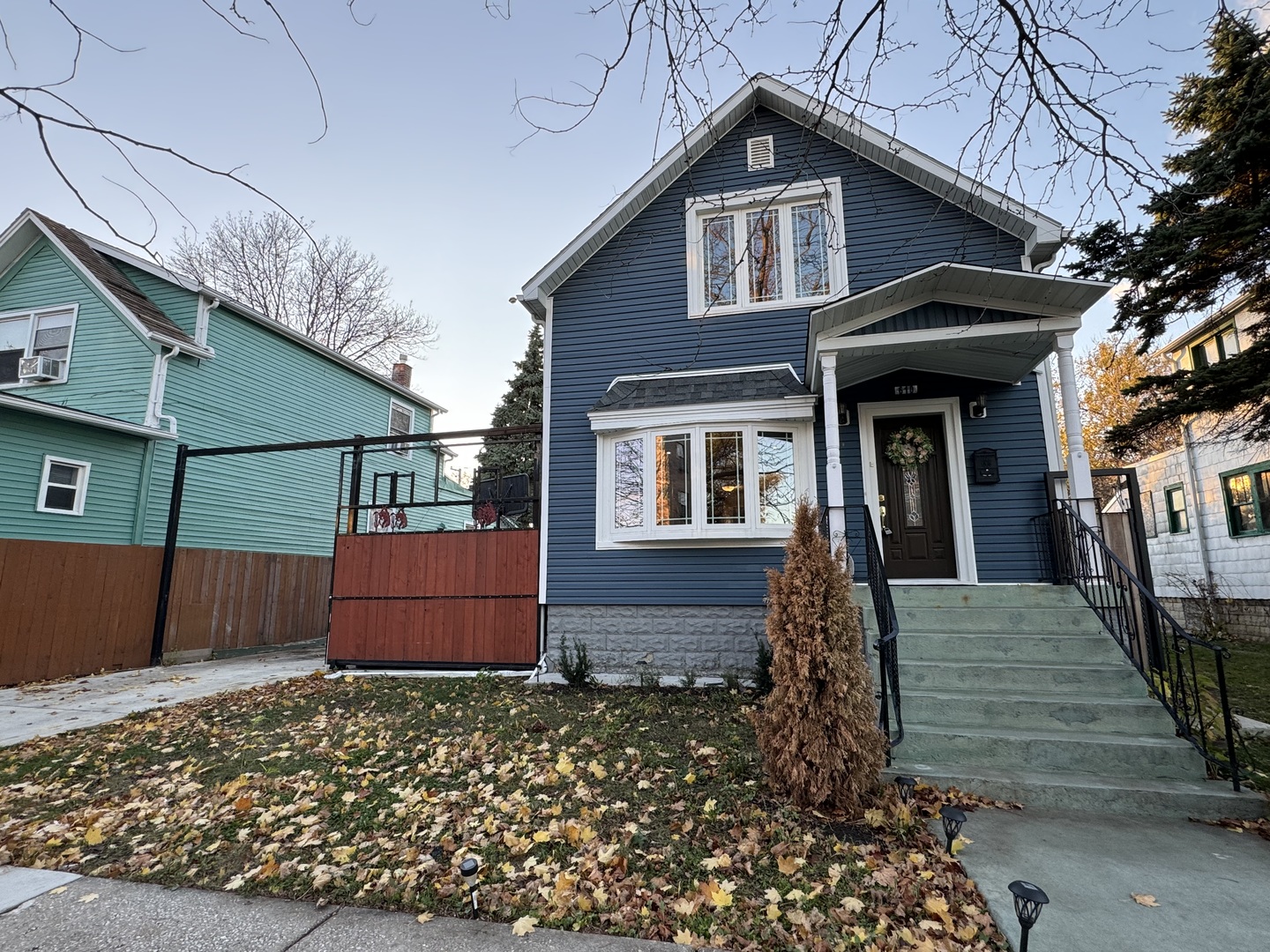 a front view of a house