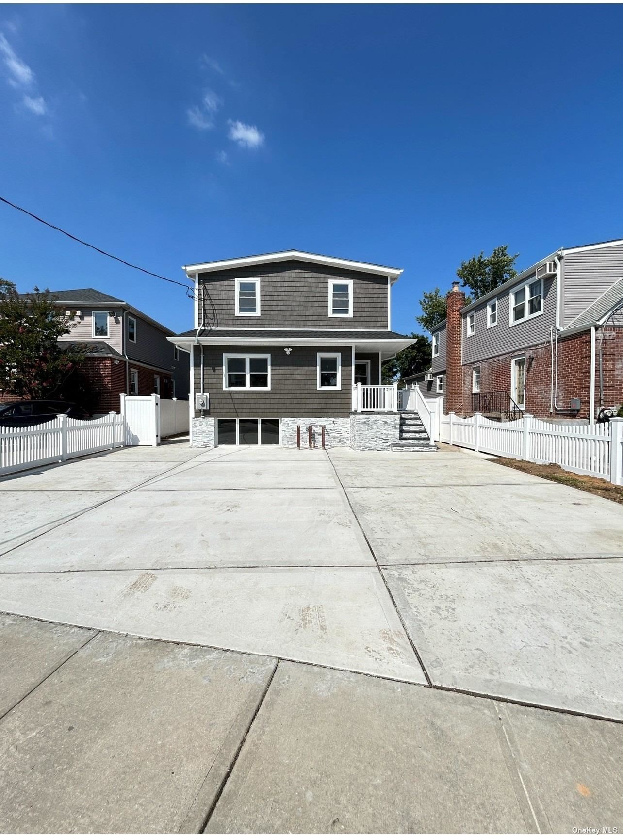 a front view of a building with street