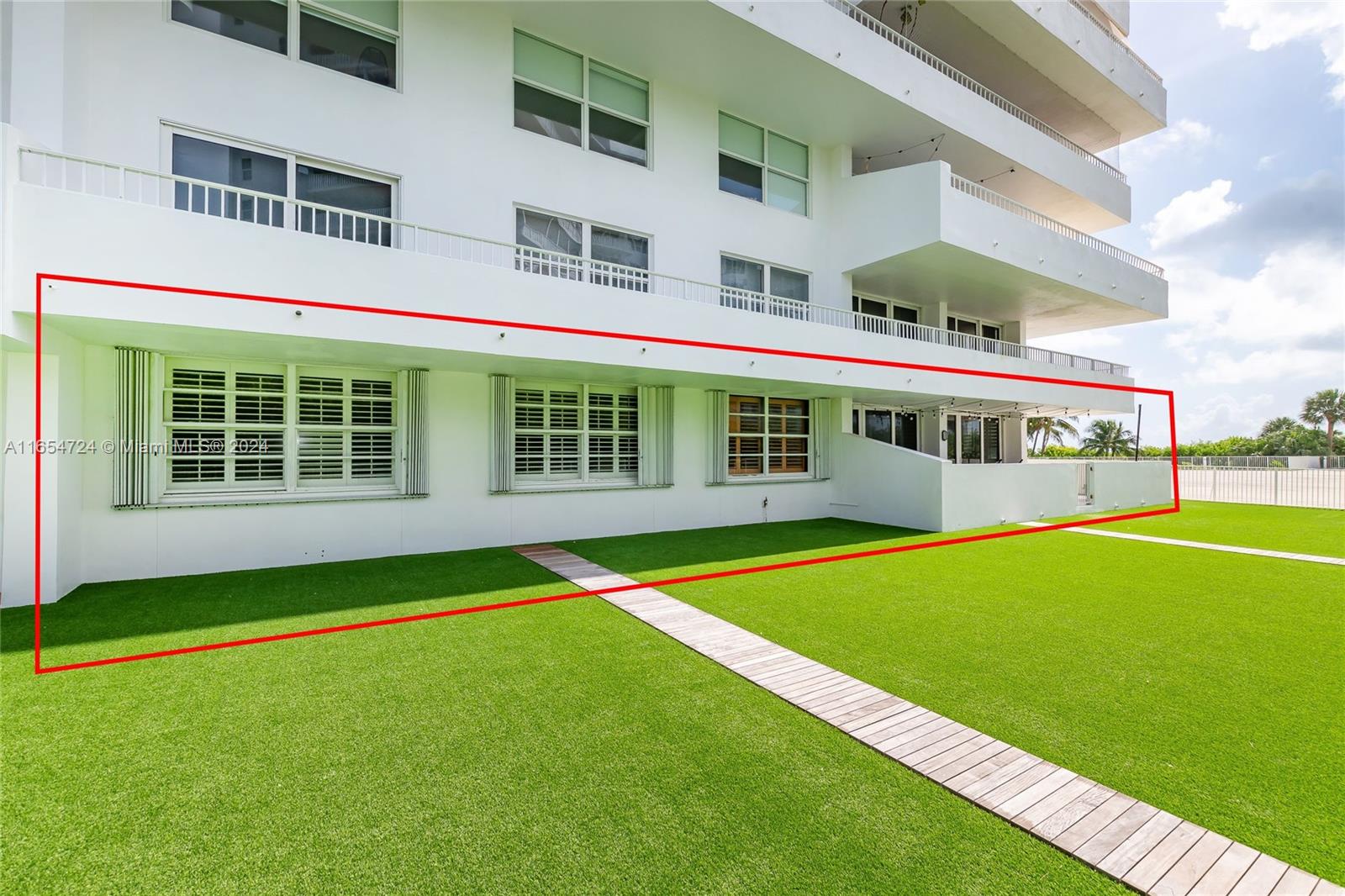 a view of an apartment with a house