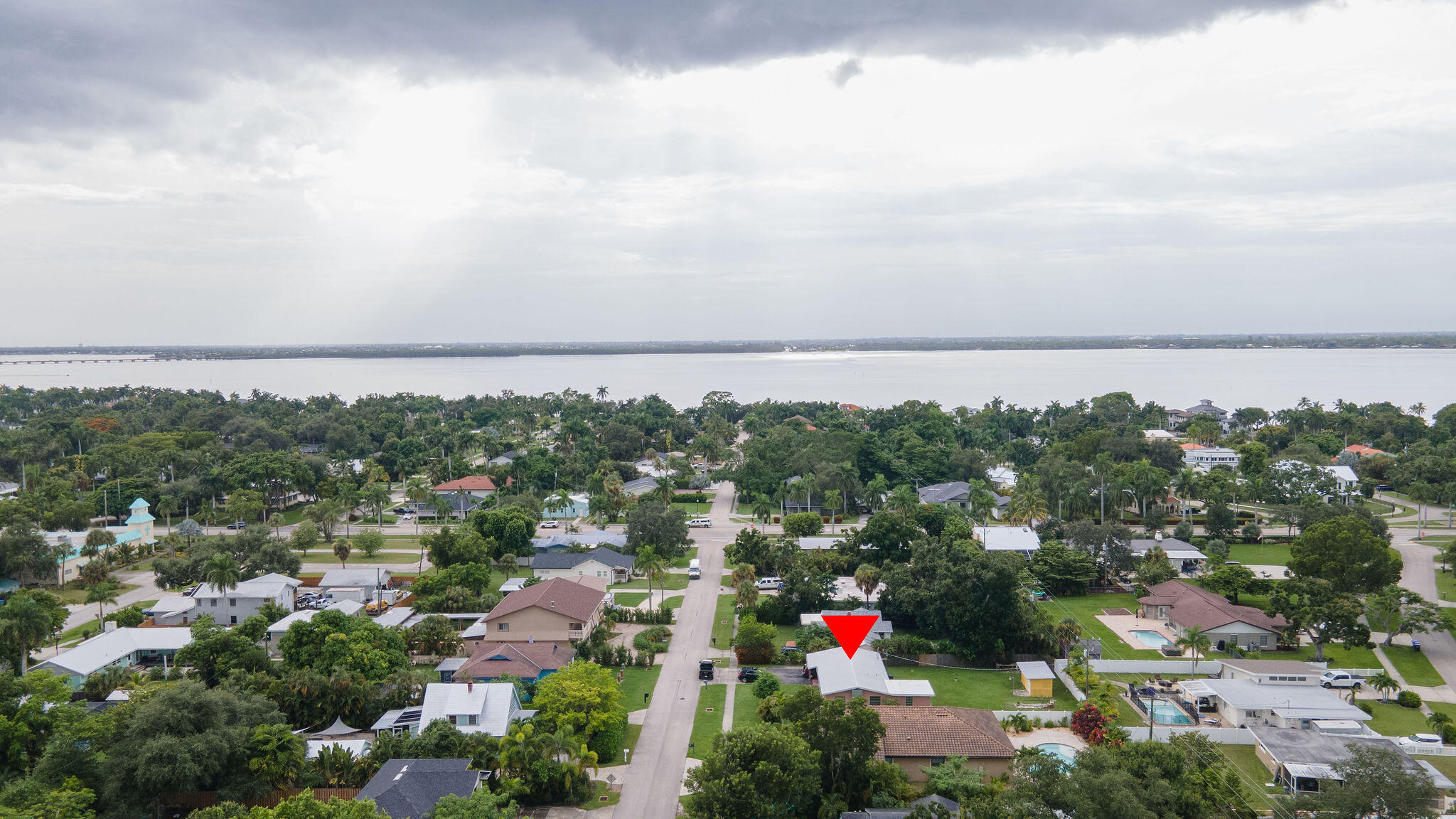 an aerial view of a city