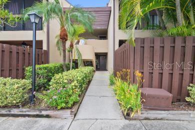 a view of a house with a small yard plants and wooden fence