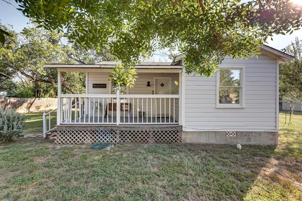 a view of a house with a deck