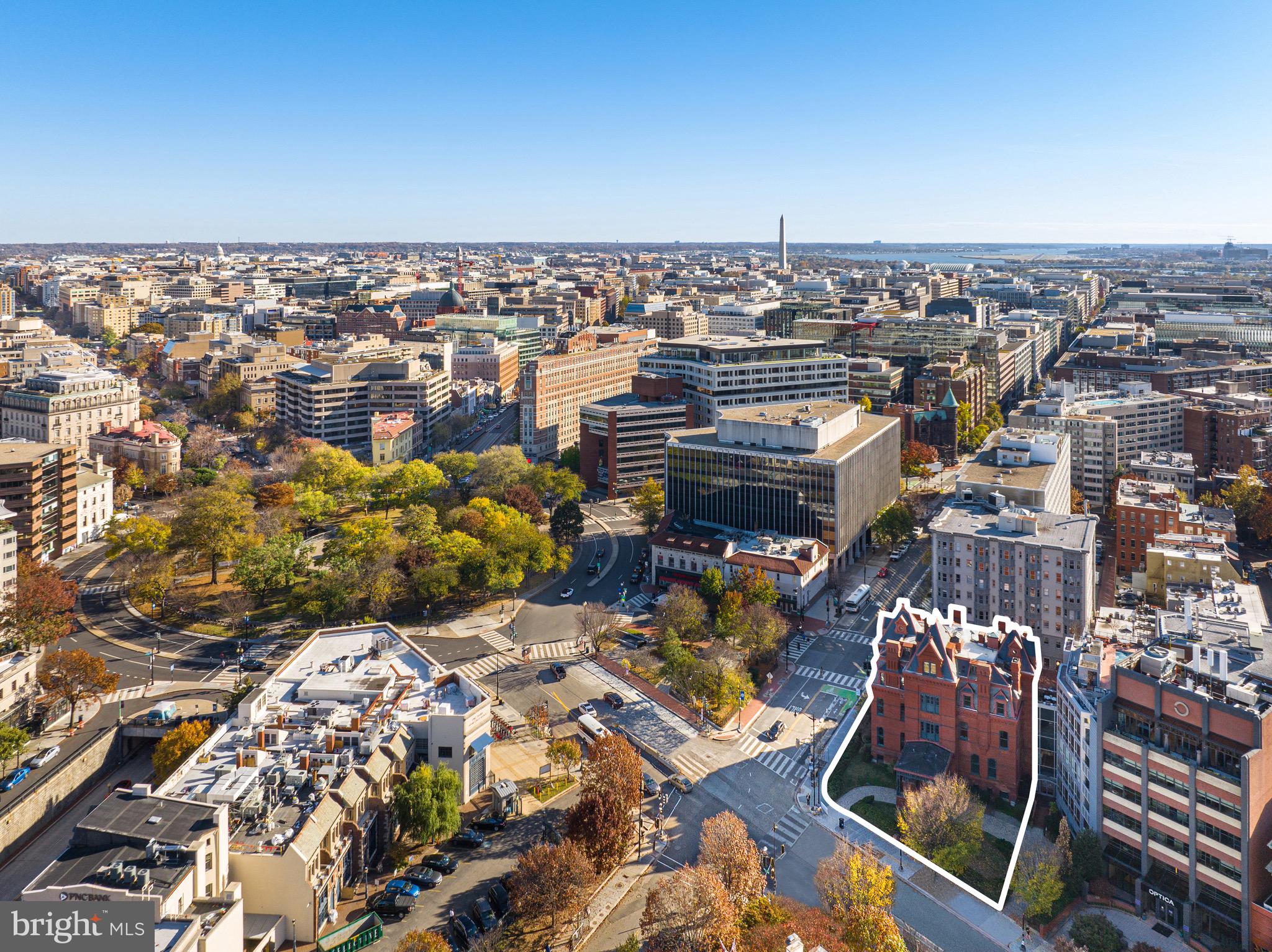 an aerial view of a city