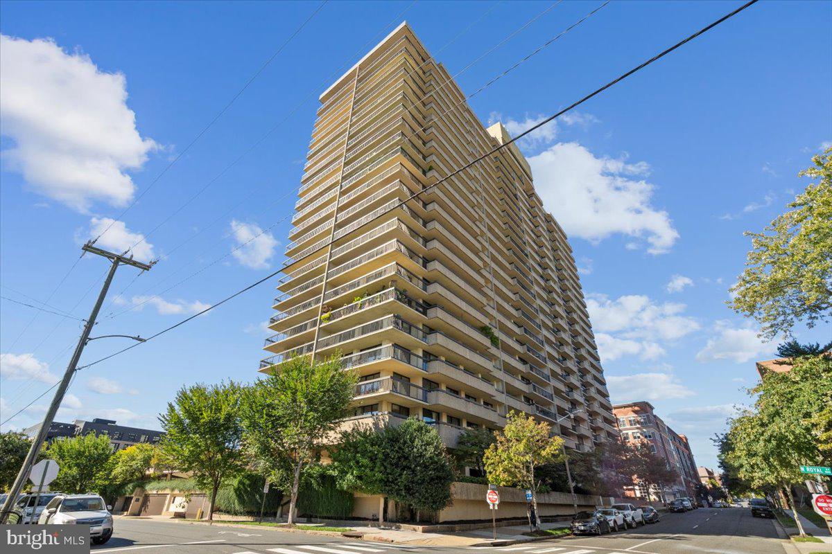 a front view of a building