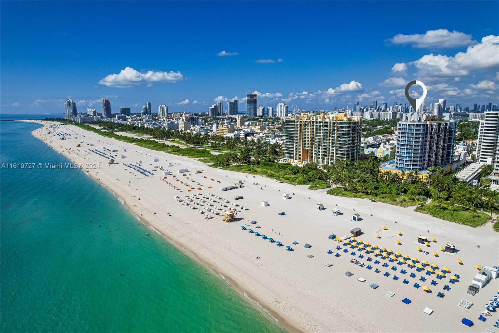 a view of a city with tall buildings