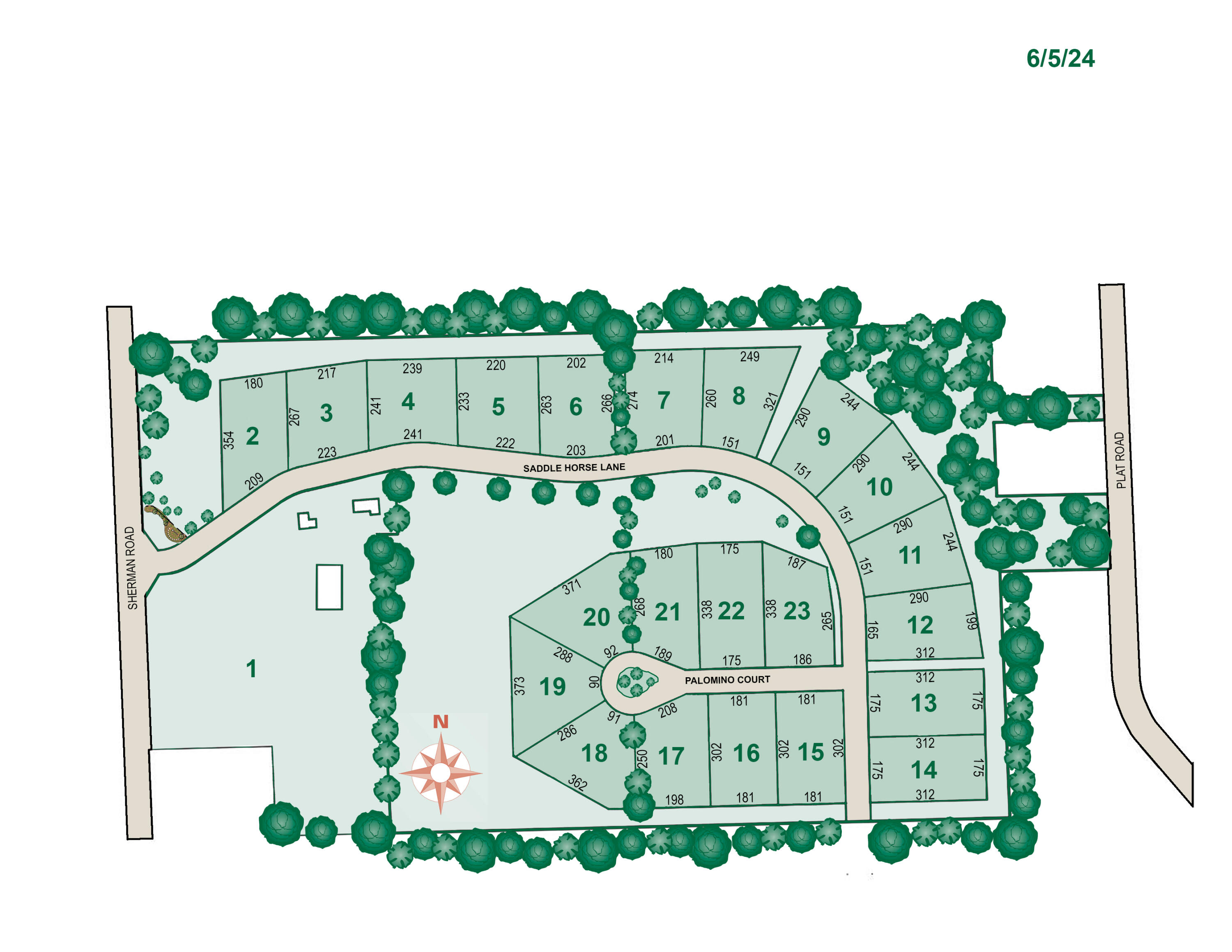 Cosgrove Acres Sales Map