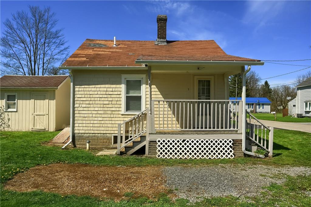 a front view of a house