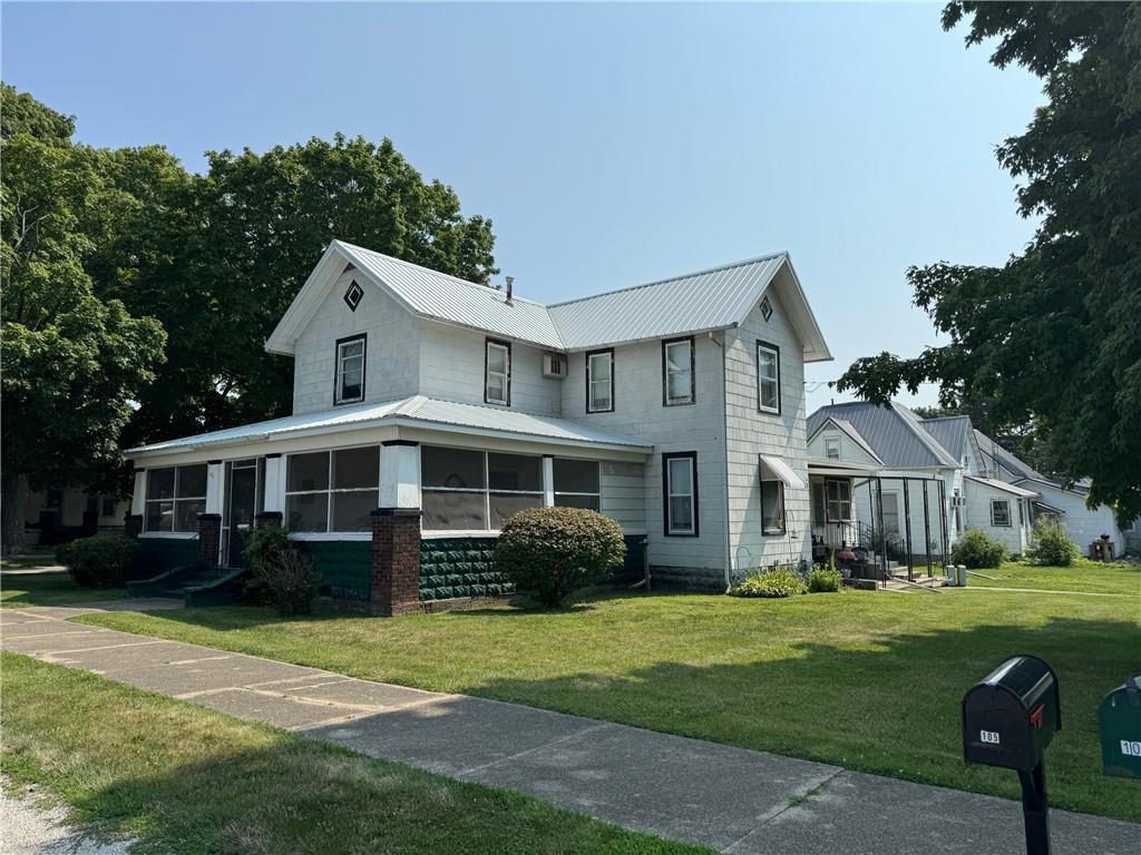 a view of a house with a garden