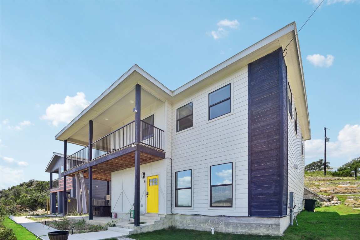 a front view of a house