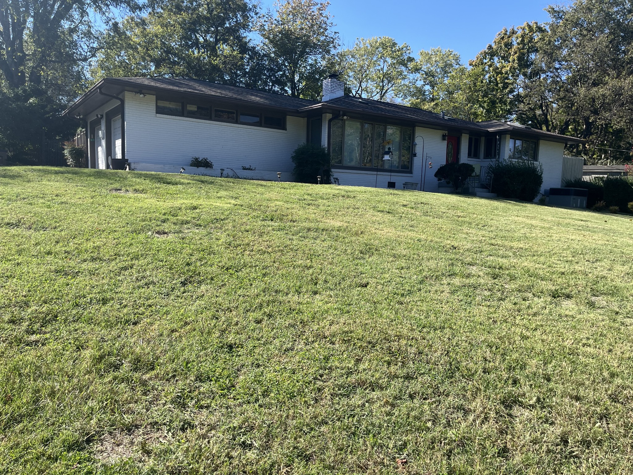 a large house with a yard