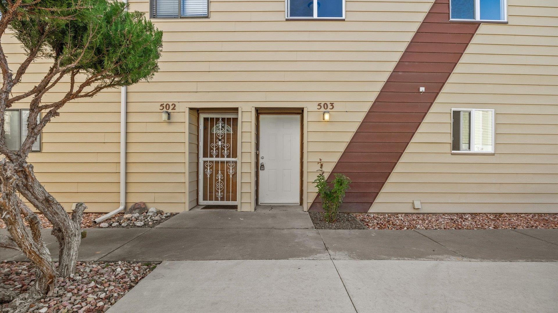 a front view of a house