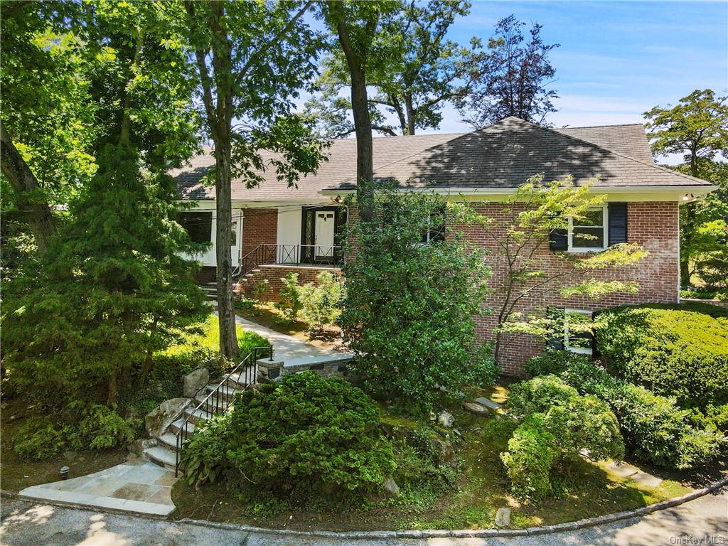 a view of a yard in front of house