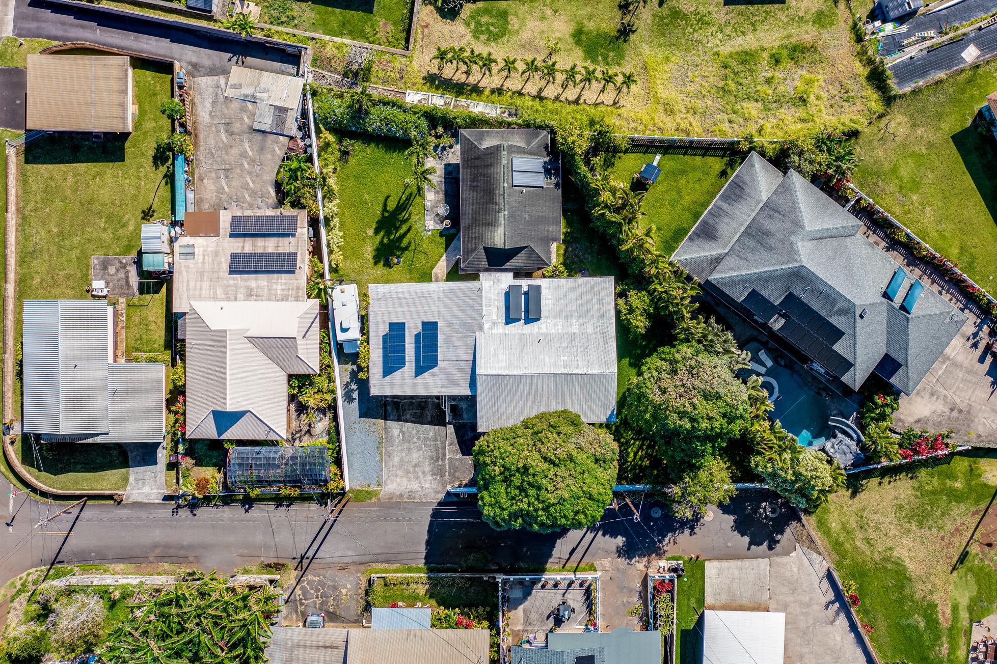 an aerial view of multiple house