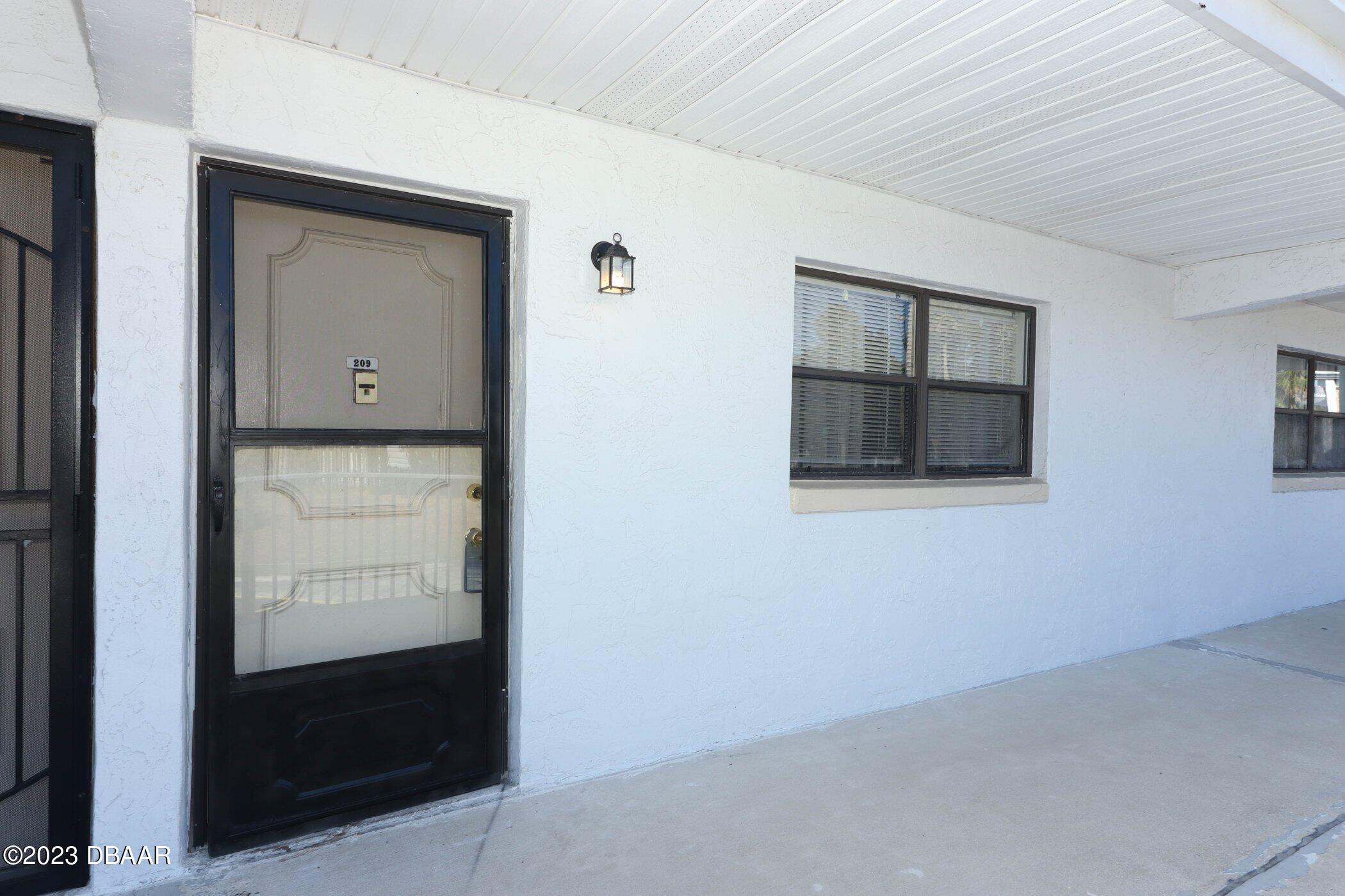 a view of front door