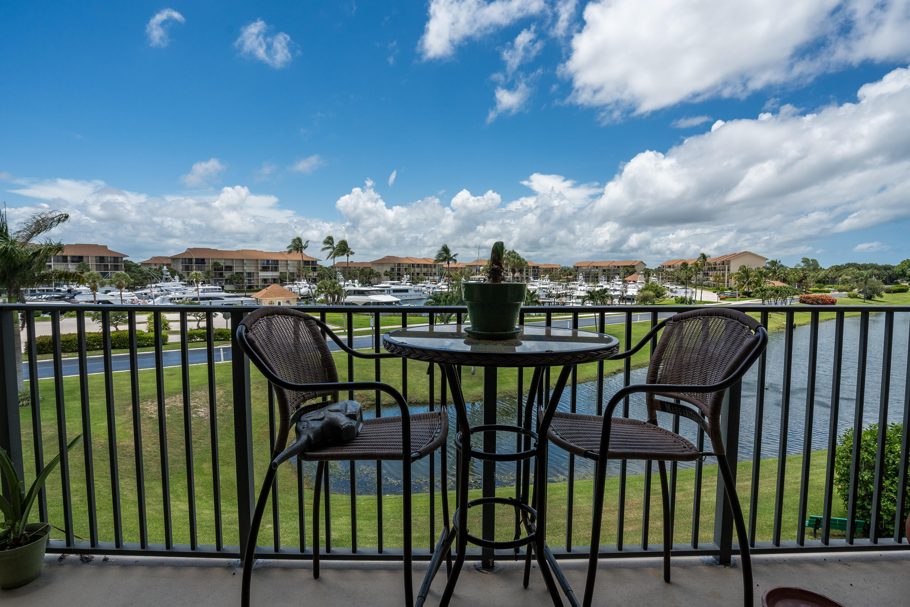 a view of a balcony