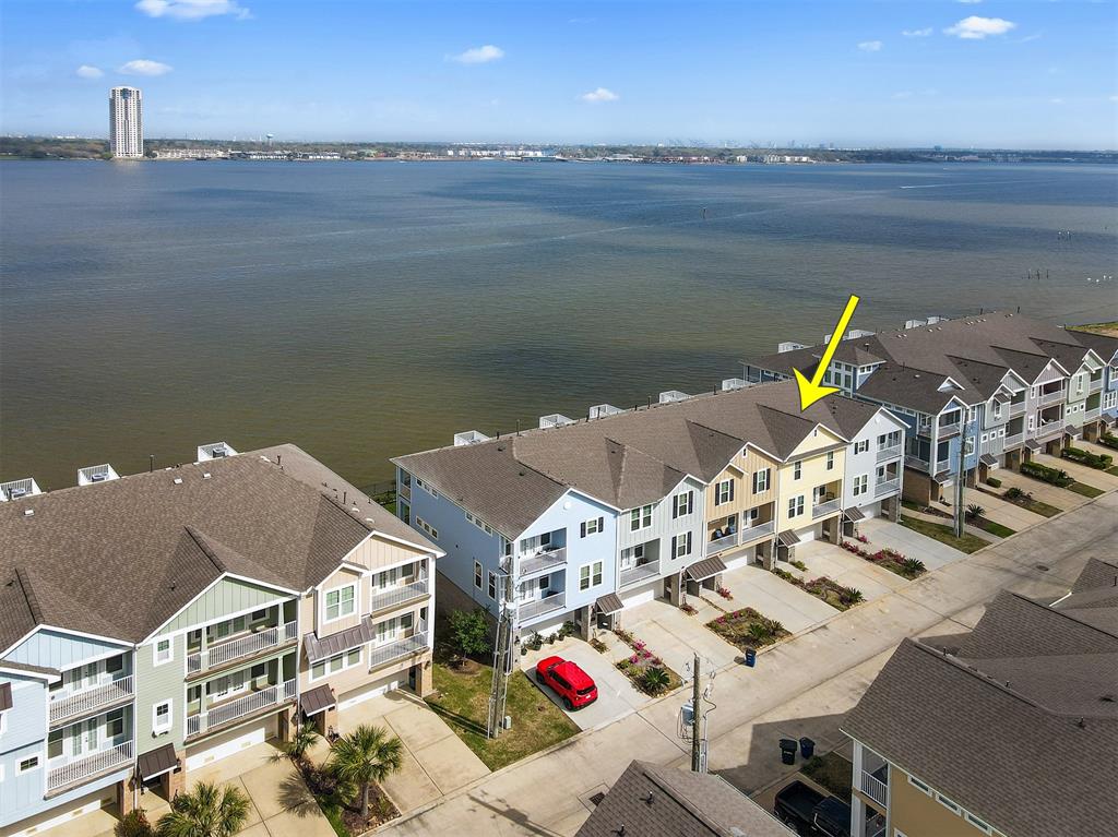 a view of building with ocean view