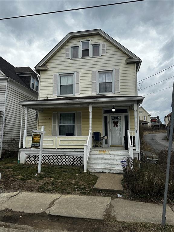 a front view of a house