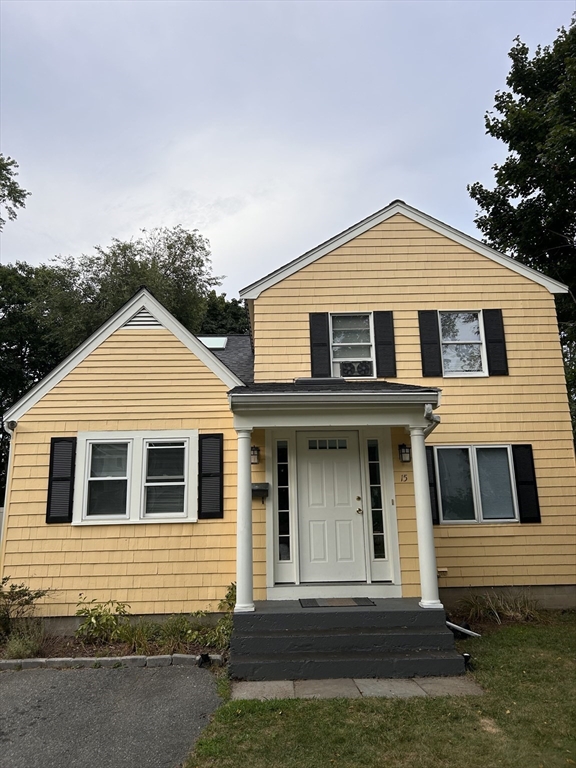 a front view of a house