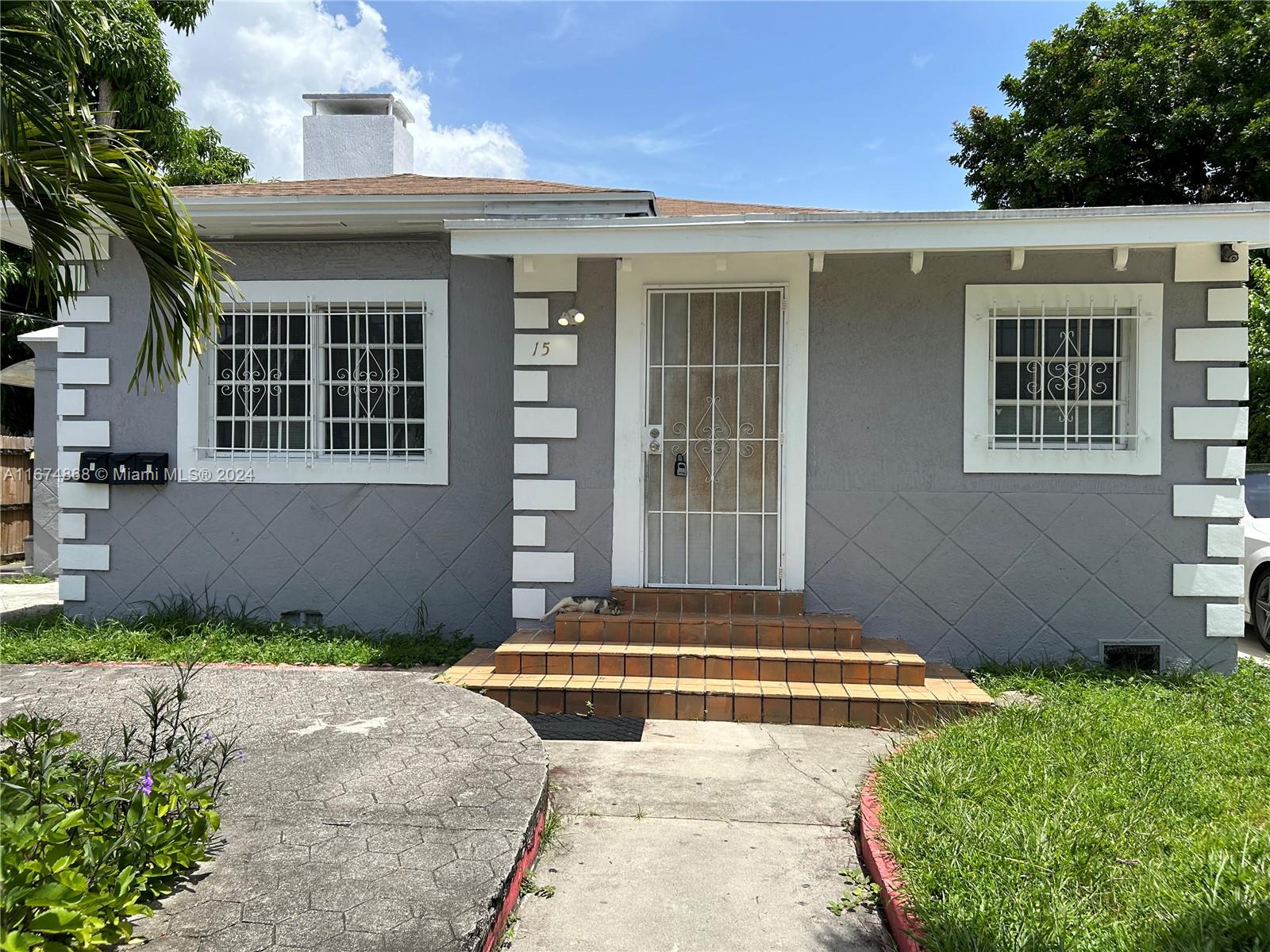 a front view of a house