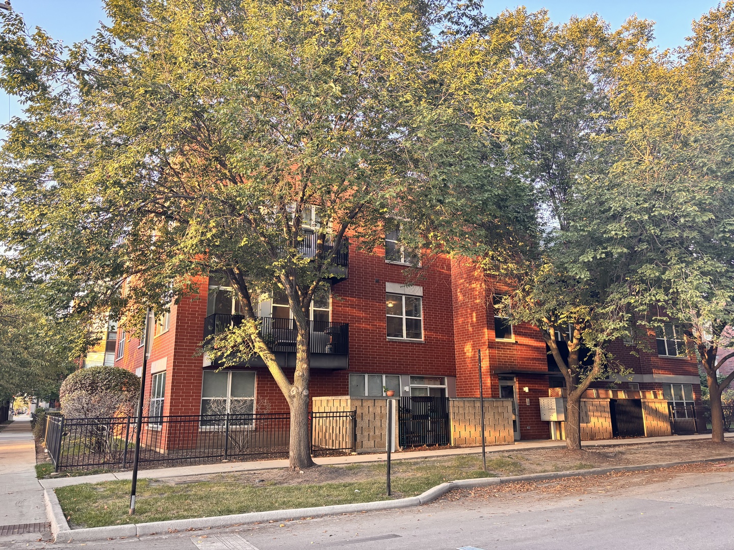 a front view of a house with a tree