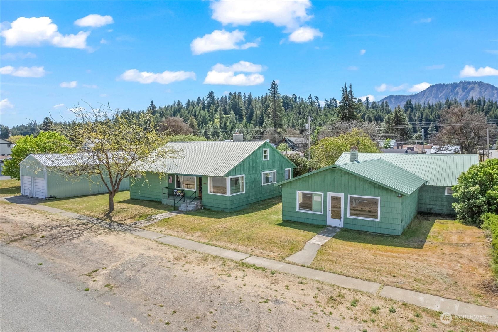 a house with a yard in front of it