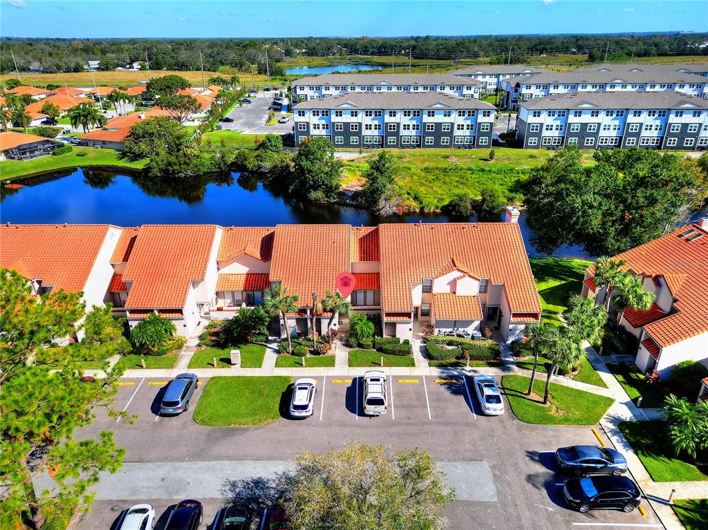 an aerial view of multiple house