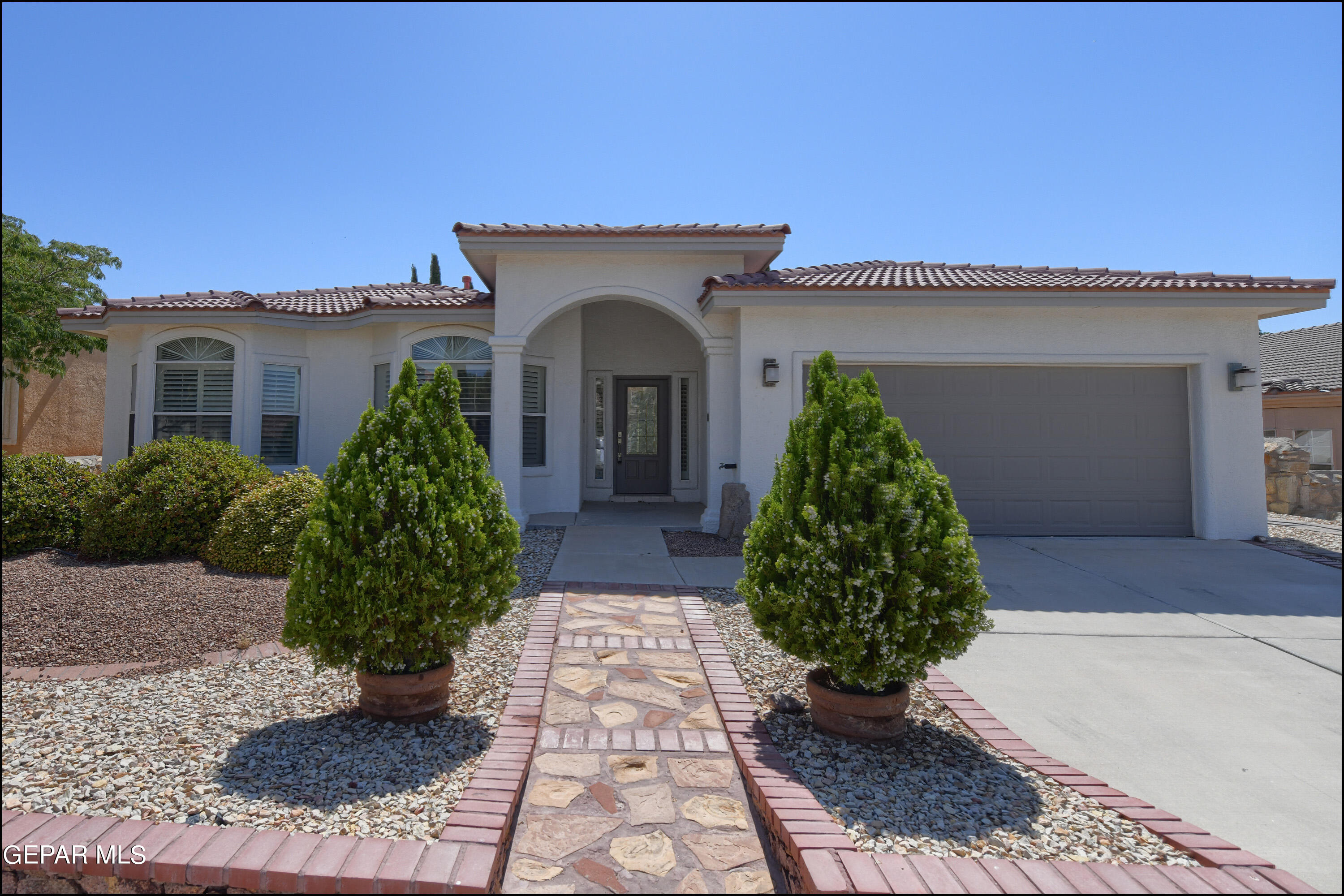 a front view of a house