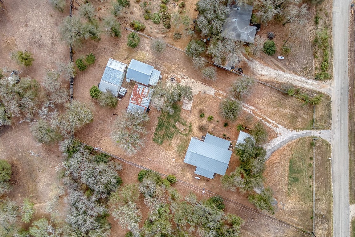 an aerial view of house with outdoor space